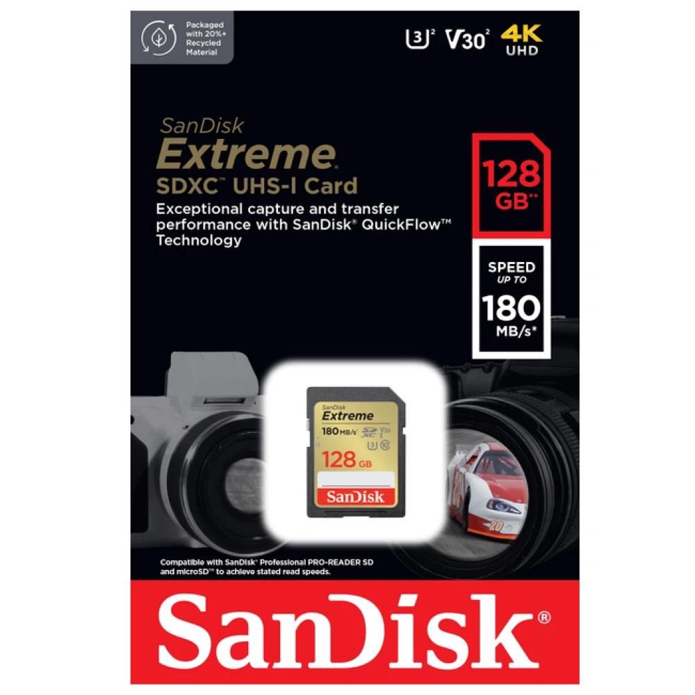 Карта памяти SanDisk SDXC 128GB Extreme (SDSDXVA-128G-GNCIN) фото-3