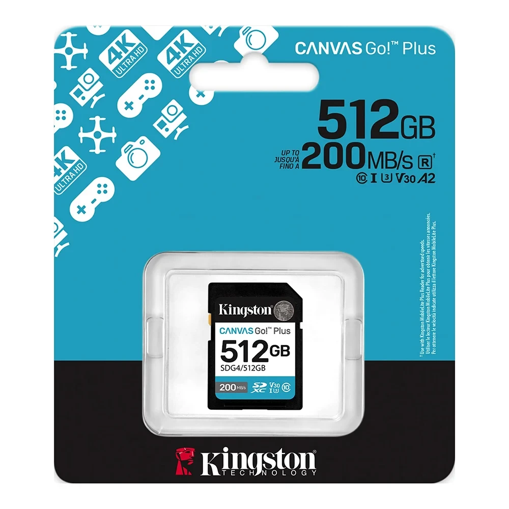 Карта памяти Kingston SDXC 512GB Canvas Go! Plus G4 UHS-I U3 V30 200Mb/s фото-3 Карта памяти Kingston SDXC 512GB Canvas Go! Plus G4 UHS-I U3 V30 200Mb/s фото-3