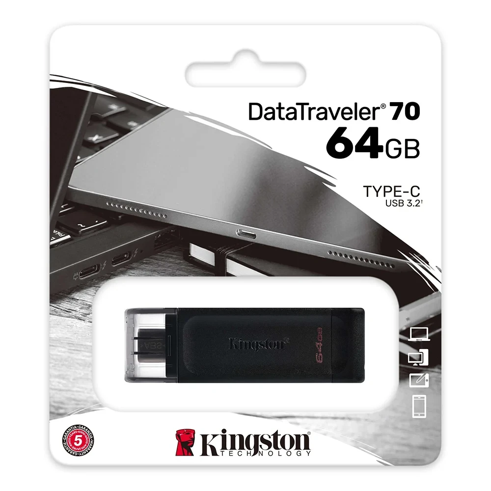 USB Flash Kingston DataTraveler 70 64GB Type-C (DT70/64GB) фото-3