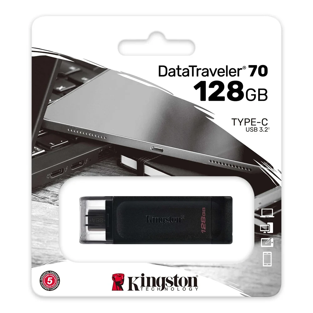 USB Flash Kingston DataTraveler 70 128GB Type-C (DT70/128GB) фото-3