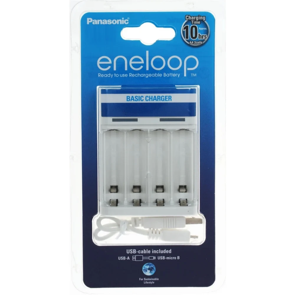 Зарядное устройство Panasonic BQ-CC61USB Basic для 2 или 4 аккумуляторов АА/ААА Ni-MH с USB-выходом, 10 часов фото-6