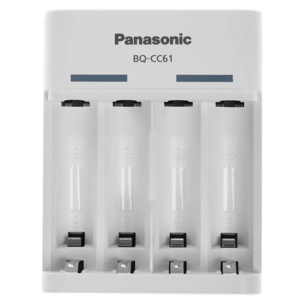 Зарядное устройство Panasonic BQ-CC61USB Basic для 2 или 4 аккумуляторов АА/ААА Ni-MH с USB-выходом, 10 часов - фото1 Зарядное устройство Panasonic BQ-CC61USB Basic для 2 или 4 аккумуляторов АА/ААА Ni-MH с USB-выходом, 10 часов - фото1