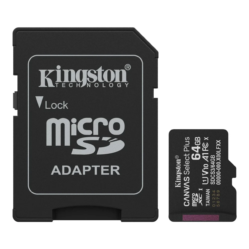 Карта памяти Kingston Canvas Select Plus microSDXC 64GB SDCS3/64GB (с адаптером) - фото1
