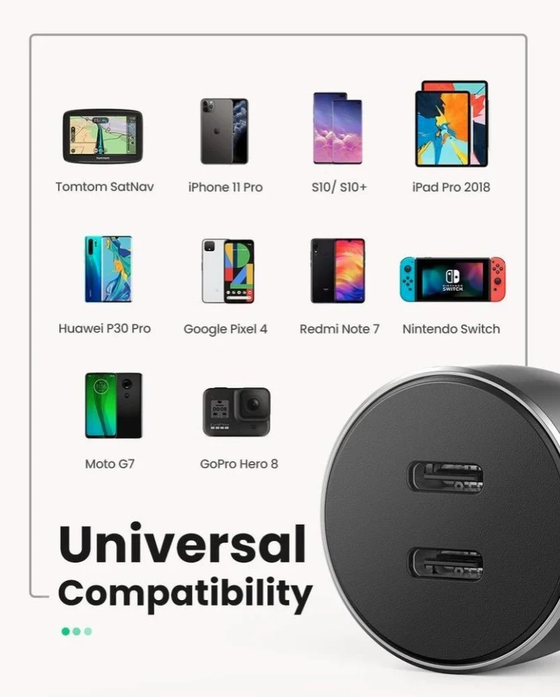 Автомобильное зарядное Ugreen CD213 70594 36W фото-7 Автомобильное зарядное Ugreen CD213 70594 36W фото-7