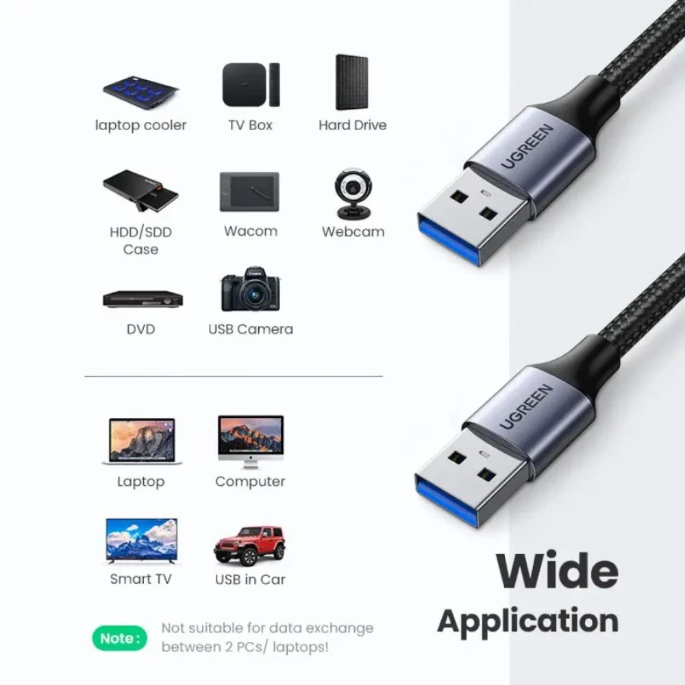 Кабель Ugreen US373 2м Black (80791) фото-4 Кабель Ugreen US373 2м Black (80791) фото-4