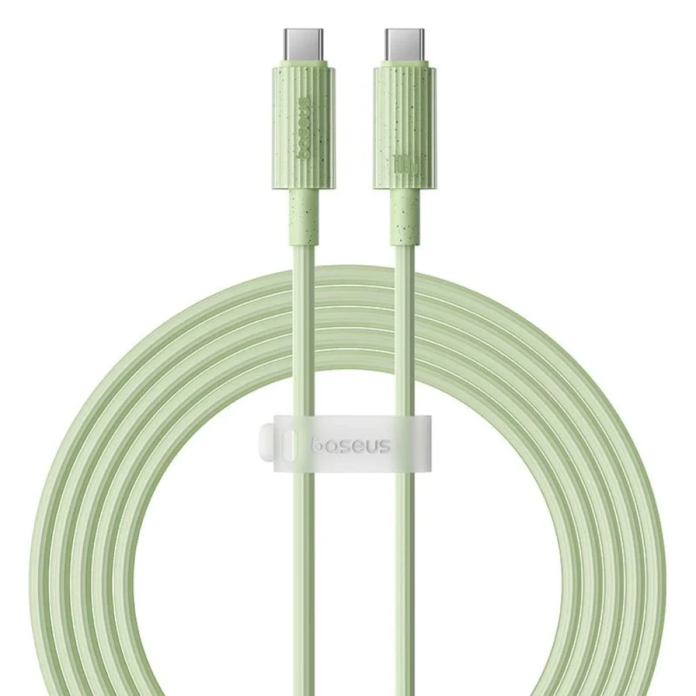 Кабель Baseus Habitat Series Fast Charging Cable 100W USB Type-C - USB Type-C (2 м, зеленый) Кабель Baseus Habitat Series Fast Charging Cable 100W USB Type-C - USB Type-C (2 м, зеленый)