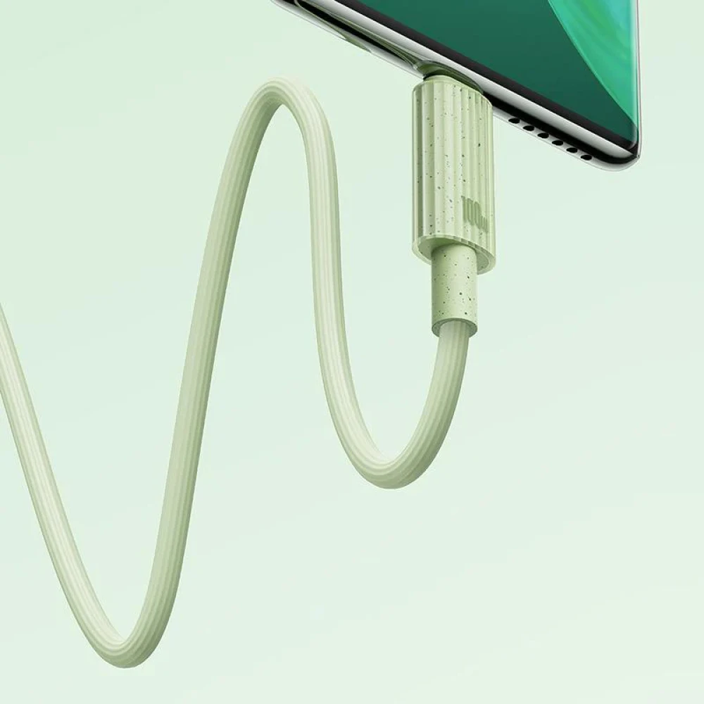 Кабель Baseus Habitat Series Fast Charging Cable 100W USB Type-C - USB Type-C (2 м, зеленый) фото-9 Кабель Baseus Habitat Series Fast Charging Cable 100W USB Type-C - USB Type-C (2 м, зеленый) фото-9