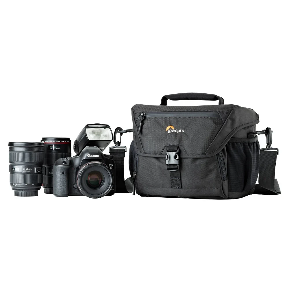 Плечевая сумка Lowepro Nova 180 AW II,  бежевый/пиксель камо фото-7