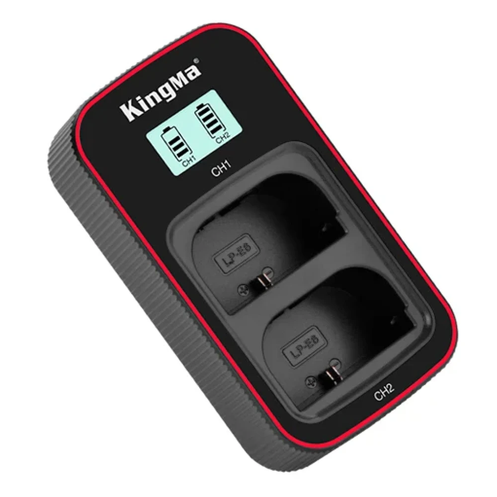 Зарядное устройство Kingma BM058-LPE6, USB, для 2х Canon LP-E6, дисплей
