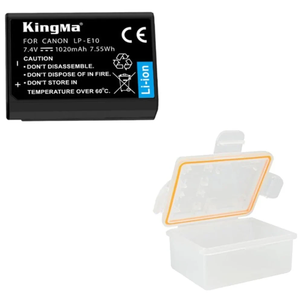 Kingma LP-E10 Аккумулятор с защитным кейсом, 1020mAh фото-2