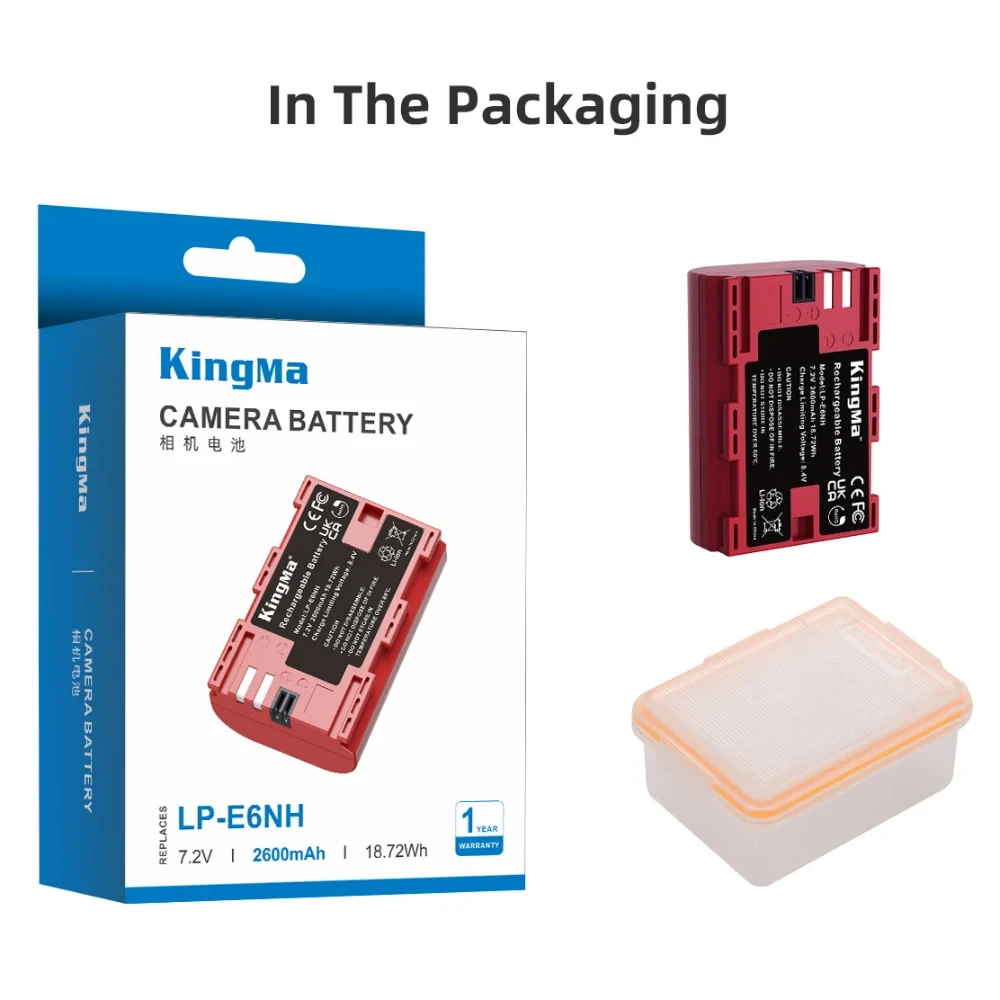 Аккумулятор Kingma LP-E6NH с защитным кейсом, 2600 мАч фото-5