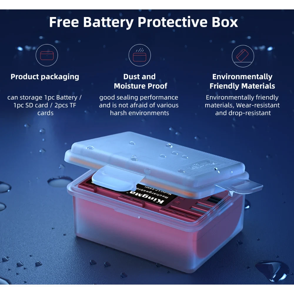 Аккумулятор Kingma LP-E6NH с защитным кейсом, 2600 мАч фото-9