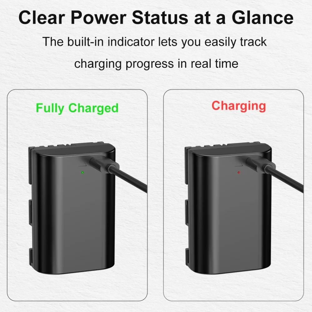 Аккумулятор Kingma LP-E6NH с портом зарядки USB-C, 2600 мАч фото-4