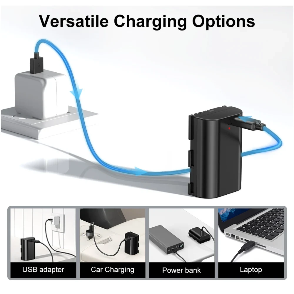 Аккумулятор Kingma LP-E6NH с портом зарядки USB-C, 2600 мАч фото-8
