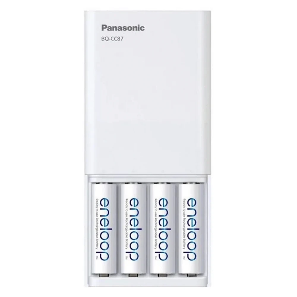 Зарядное устройство Panasonic USB in/out с функцией Power Bank+4 аккумулятора AA 2000 mAh (K-KJ87MCD40USB)  фото-3