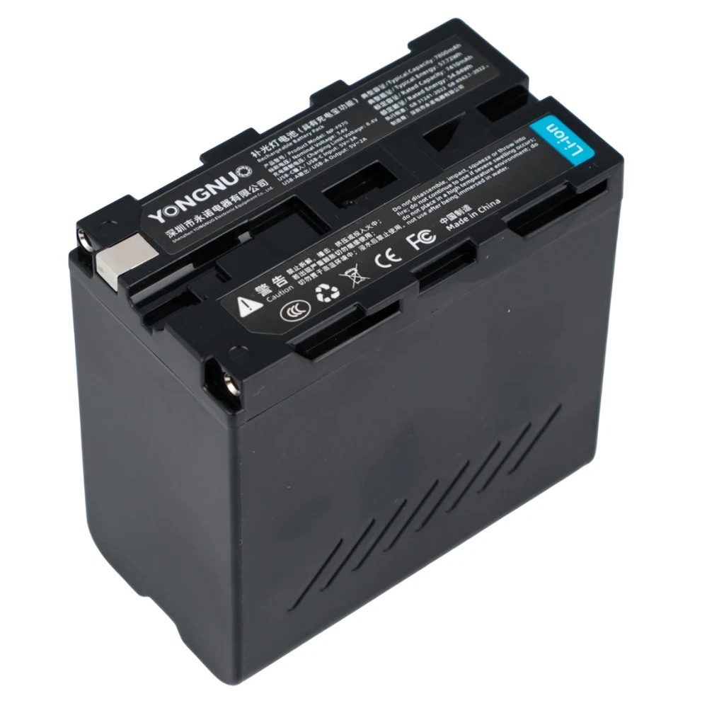 Аккумулятор Yongnuo NP-F970, 7800 мАч со встроенным зарядным устройством USB-C фото-5