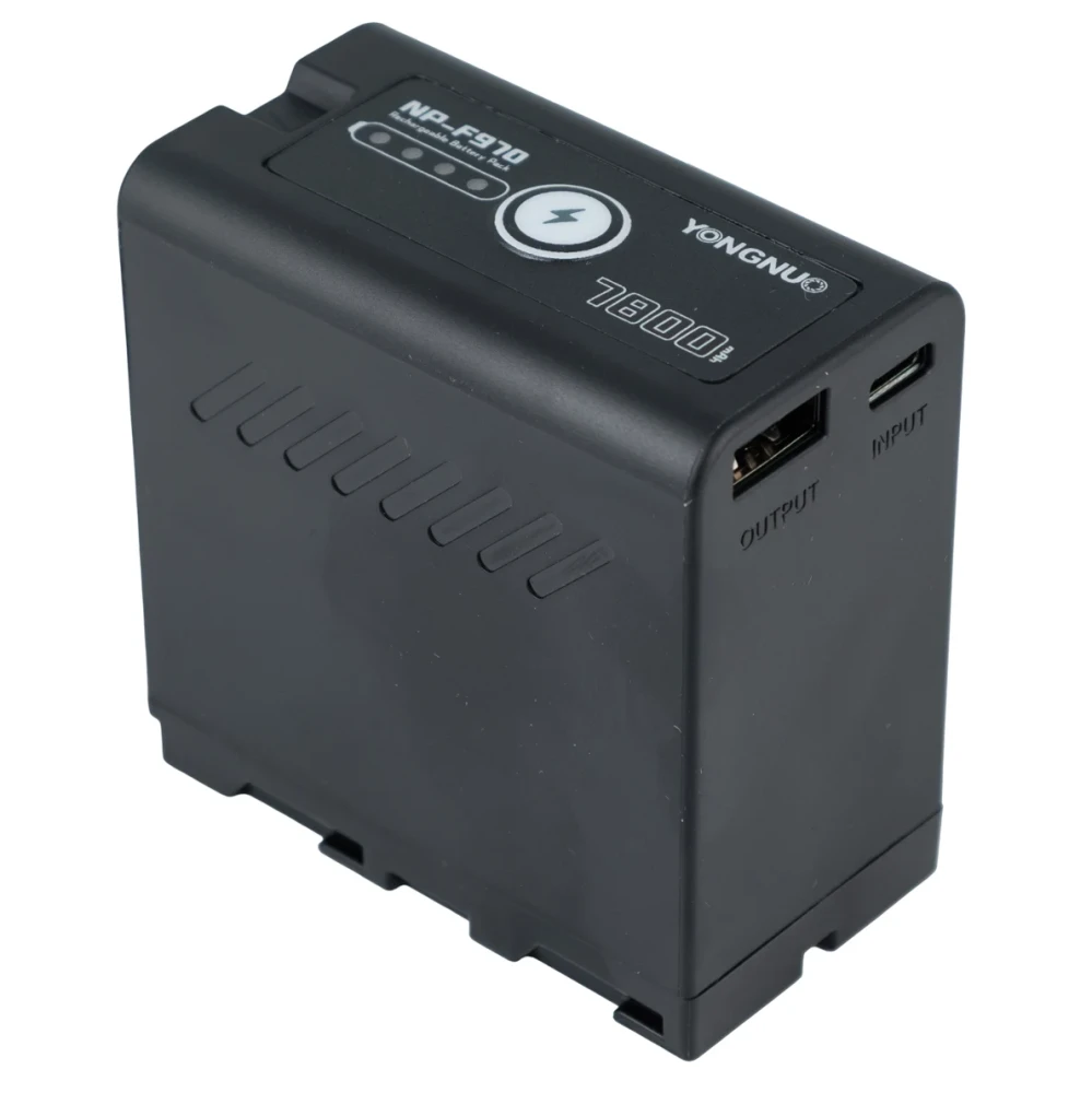 Аккумулятор Yongnuo NP-F970, 7800 мАч со встроенным зарядным устройством USB-C - фото1