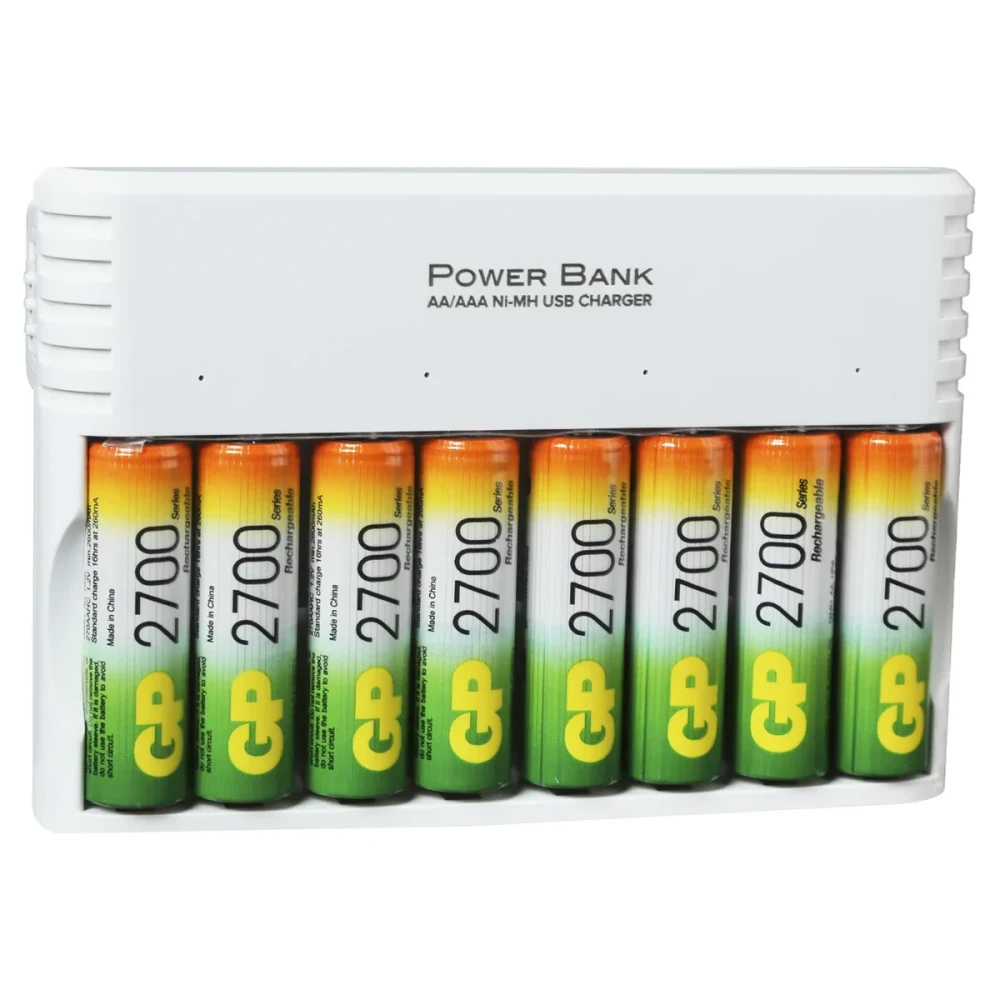 Аккумулятор с зарядным устройством GP PowerBank AA NiMH 2700mAh блистер 8шт  фото-3