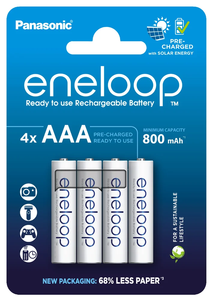 Аккумулятор PANASONIC eneloop AAA 800 4шт (BK-4MCDE/4CP) - фото1