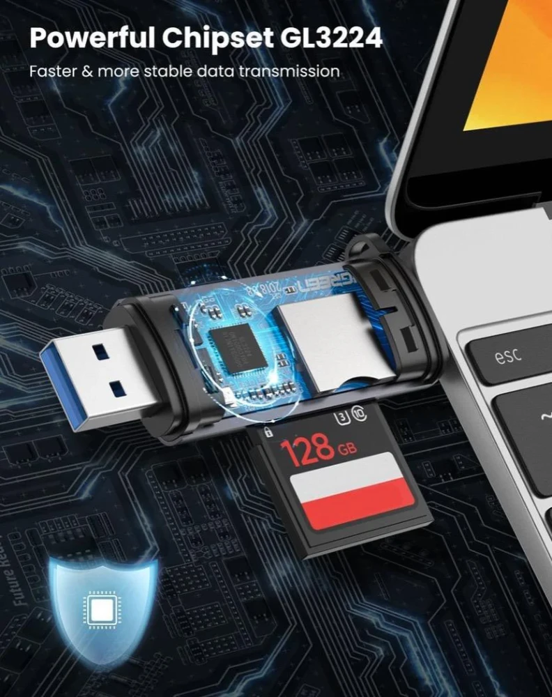 Картридер Ugreen CM185-50706 Space Gray (50706) фото-5 Картридер Ugreen CM185-50706 Space Gray (50706) фото-5