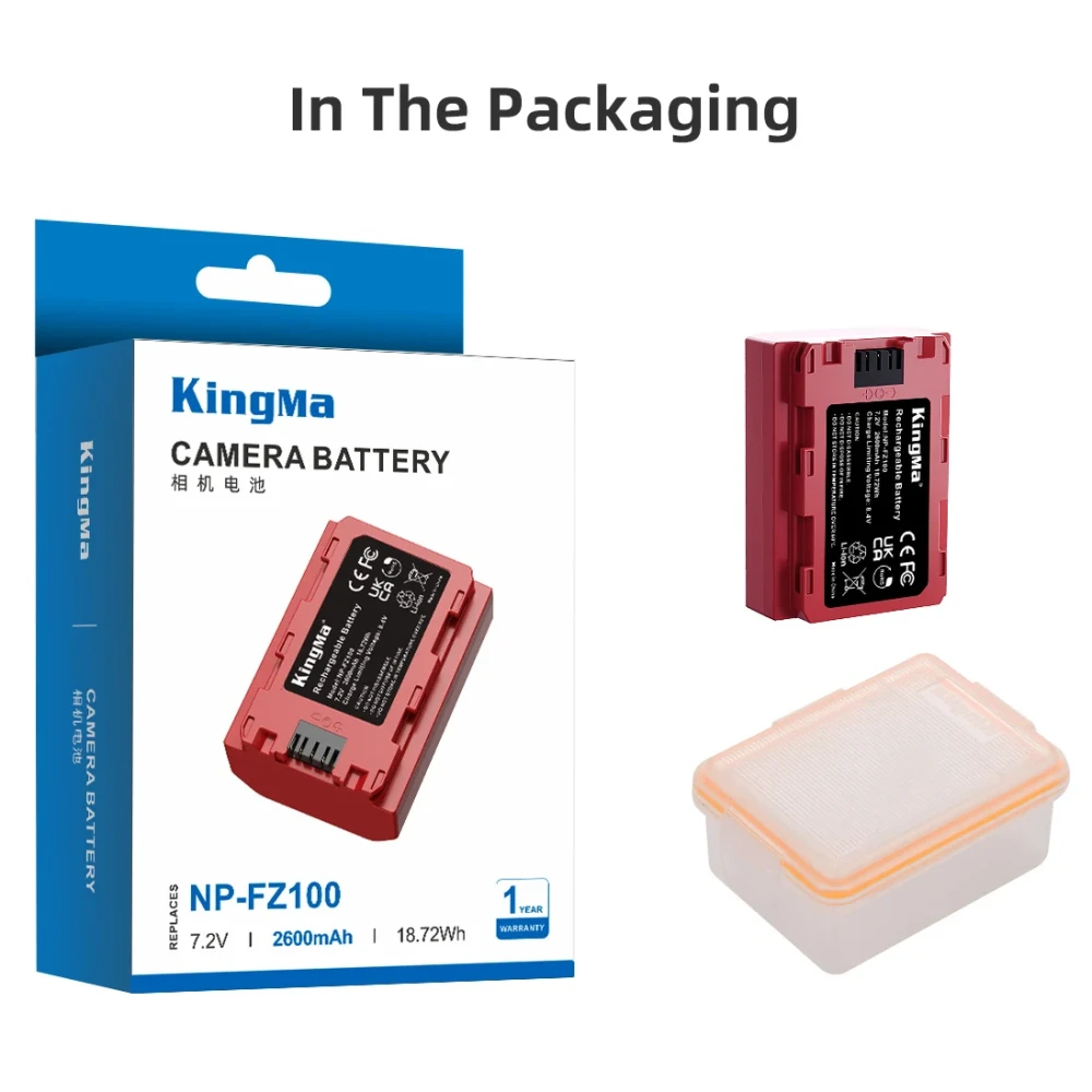 Аккумулятор Kingma NP-FZ100 с защитным кейсом, 2600 мАч фото-4