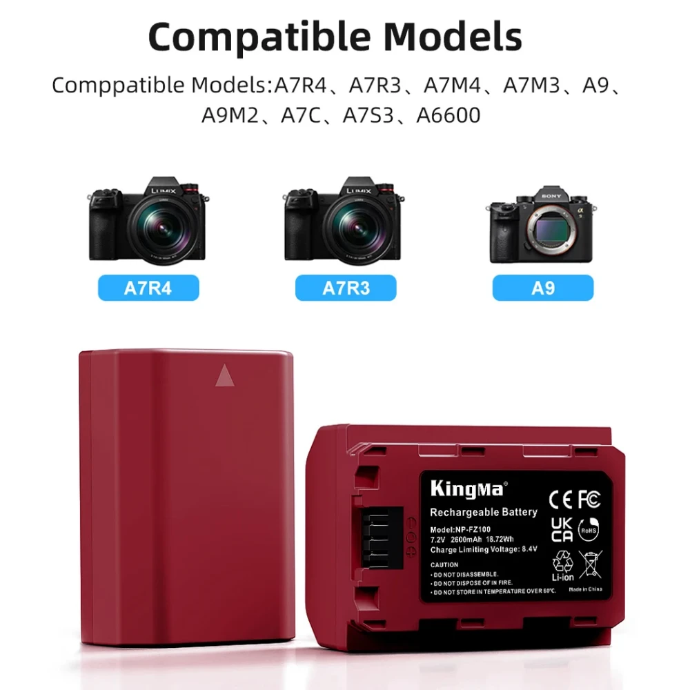 Аккумулятор Kingma NP-FZ100 с защитным кейсом, 2600 мАч фото-8