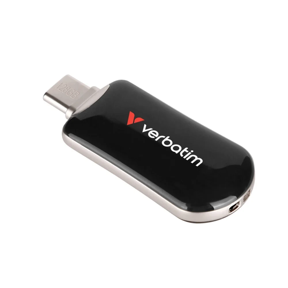 Флеш-накопитель VERBATIM Plectra USB-C Flash Drive Black 128GB (30225) - фото2