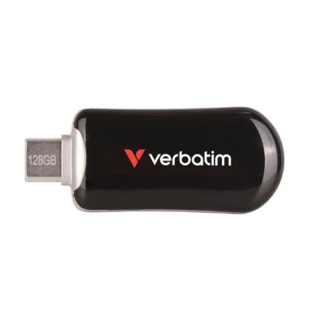 Флеш-накопитель VERBATIM Plectra USB-C Flash Drive Black 128GB (30225) фото-3