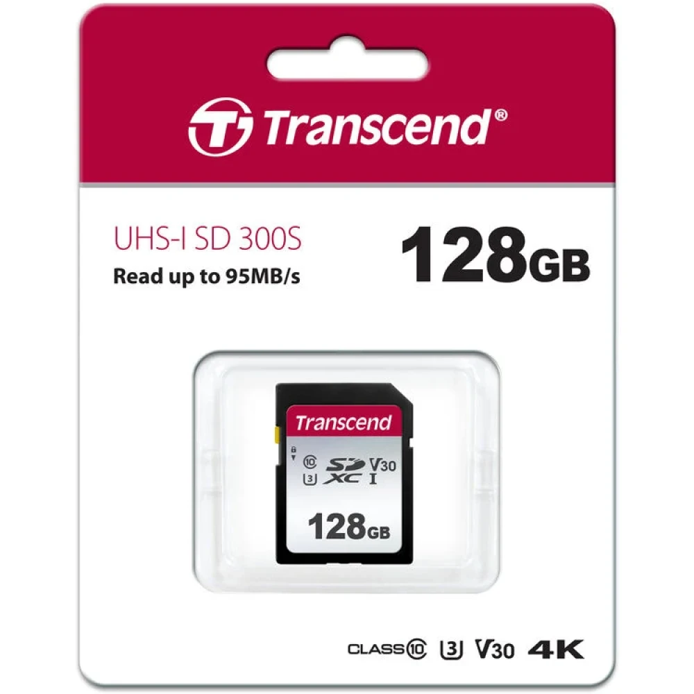 Карта памяти Transcend SDXC 128GB 300S UHS-I U1 V10 фото-2 Карта памяти Transcend SDXC 128GB 300S UHS-I U1 V10 фото-2