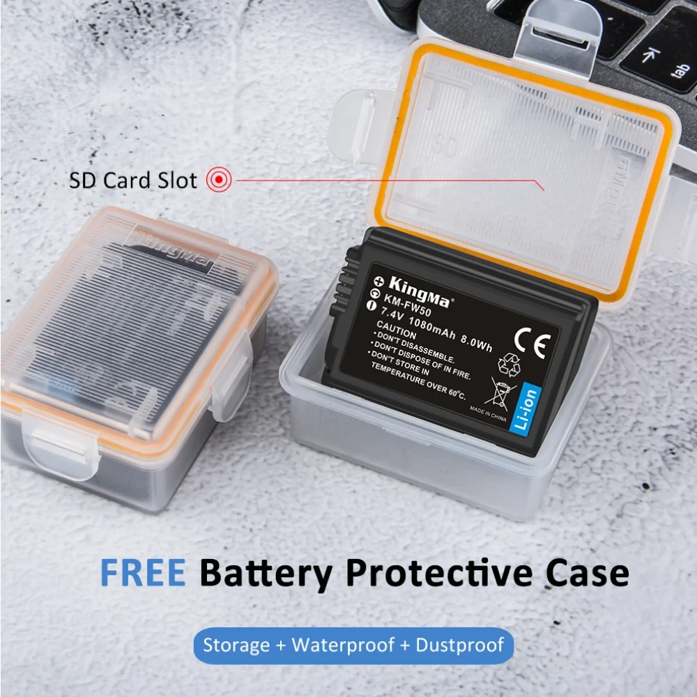 Зарядное устройство Kingma BM058 + 2 аккумулятора NP-FW50 (1080 мАч) фото-7