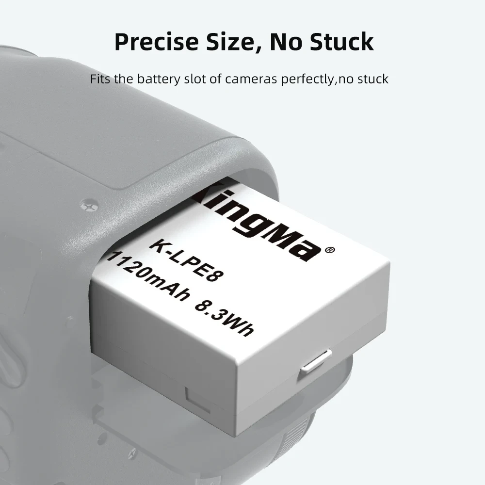 Аккумулятор Kingma LP-E8 с защитным кейсом (аналог Canon LP-E8, 1120mAh) фото-3