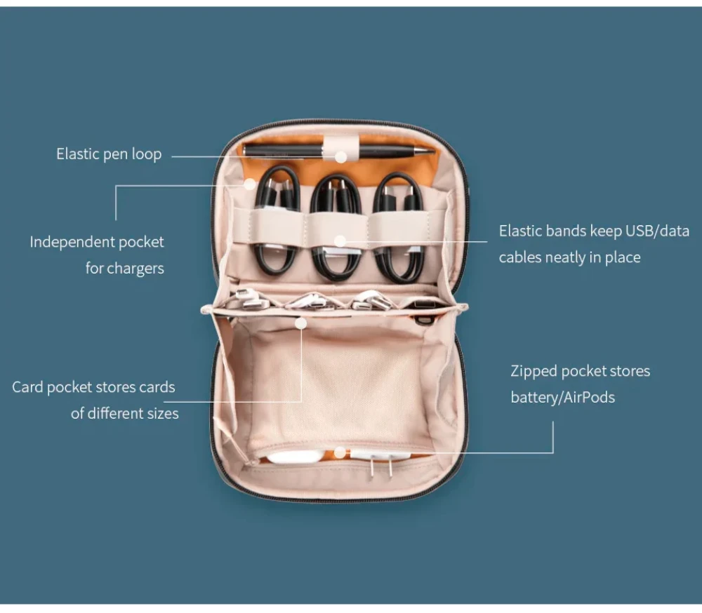 Чехол-органайзер PGYTECH Mini Tech Organizer Twilight Black фото-5