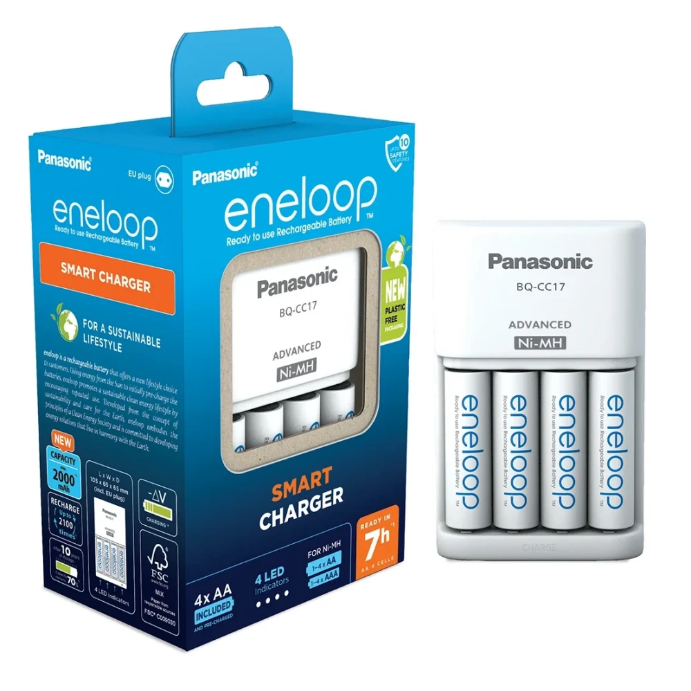 Зарядное устройство Panasonic Eneloop Advanced K-KJ17MCD40E для AA/AAA + 4шт AA 2000 mAh - фото1