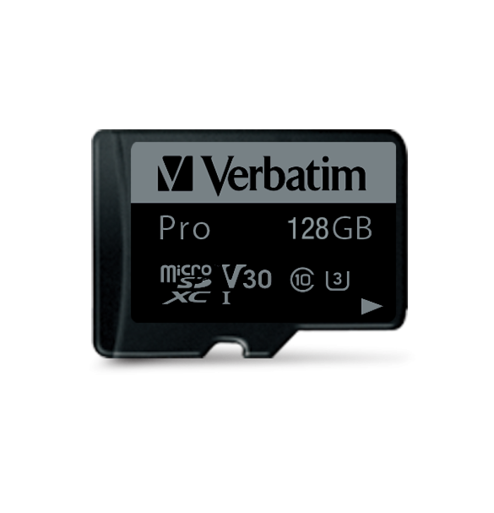 Карта памяти Verbatim Pro microSDXC 128GB UHS-I U3 V30, R/W 90/45 МБ/с с адаптером - фото2