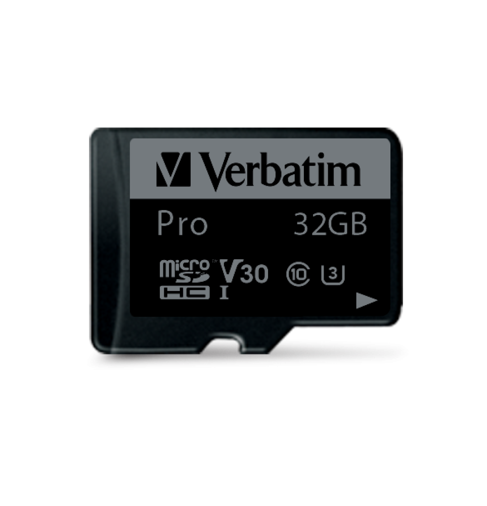 Карта памяти Verbatim Pro microSDHC 32GB UHS-I U3 V30, R/W 90/45 МБ/с с адаптером - фото2