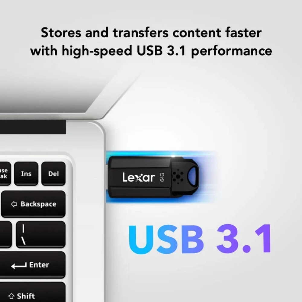 Флеш-накопитель Lexar JumpDrive S80 64GB, USB 3.1, R/W 150/60 МБ/с фото-6