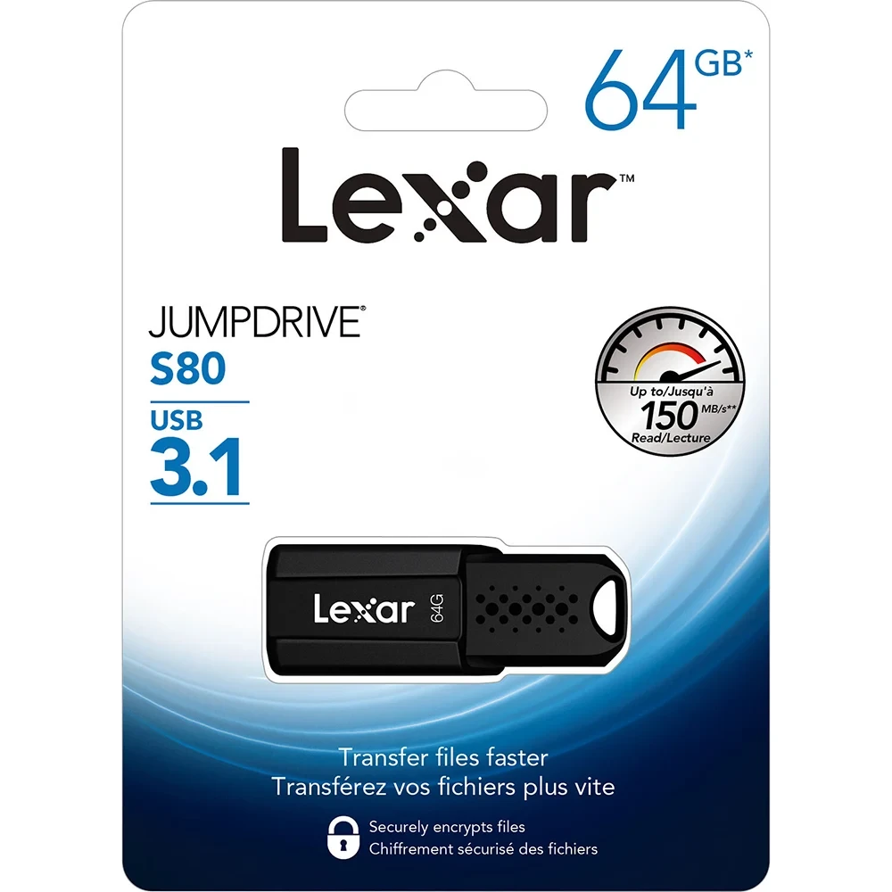 Флеш-накопитель Lexar JumpDrive S80 64GB, USB 3.1, R/W 150/60 МБ/с фото-5