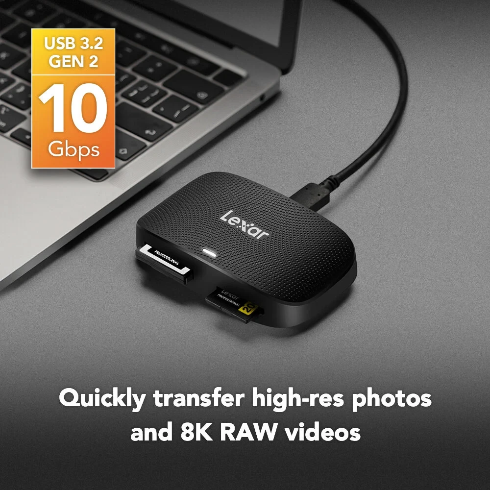 Кард-ридер Lexar USB 3.2 Gen 2 Professional, CFexpress Type B / SD фото-4