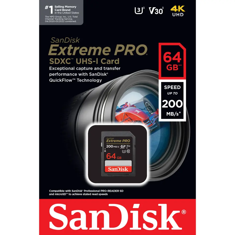 Карта памяти SanDisk Extreme Pro SDXC 64GB (SDSDXXU-064G-GN4IN) фото-4