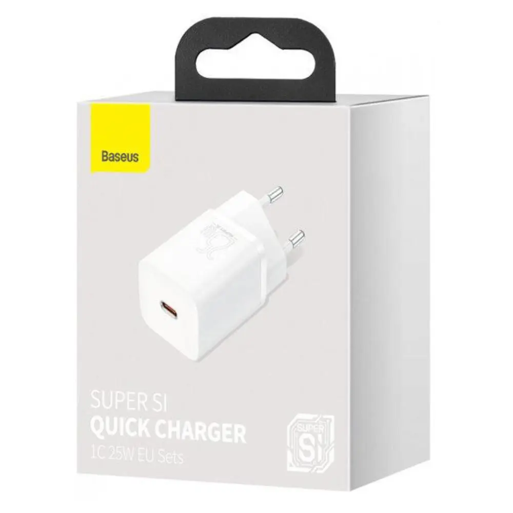 Сетевое зарядное устройство Baseus Super Si 25W EU White (CCSP020102) фото-6 Сетевое зарядное устройство Baseus Super Si 25W EU White (CCSP020102) фото-6