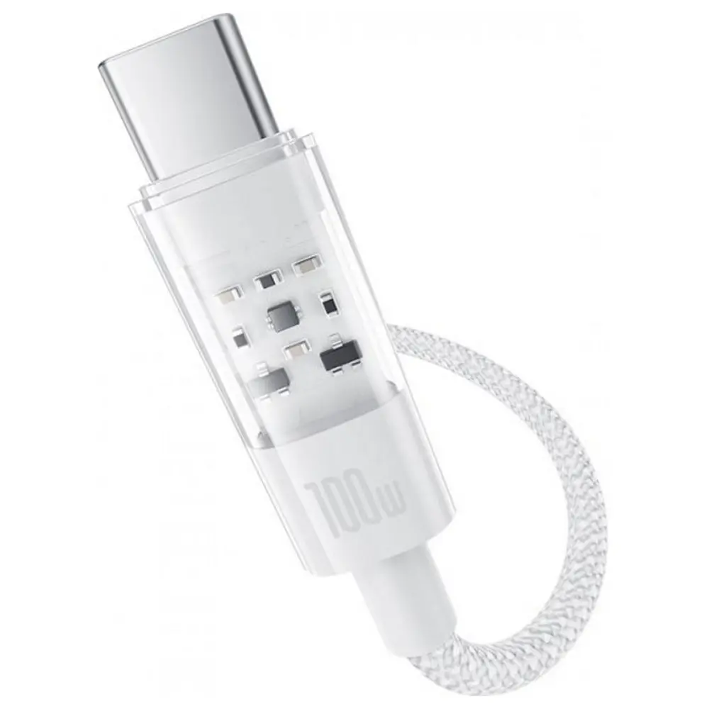 Кабель Baseus Gem Fast-Charging Data USB-C-USB-C 2m Moon White (P10373000211-01) фото-5 Кабель Baseus Gem Fast-Charging Data USB-C-USB-C 2m Moon White (P10373000211-01) фото-5