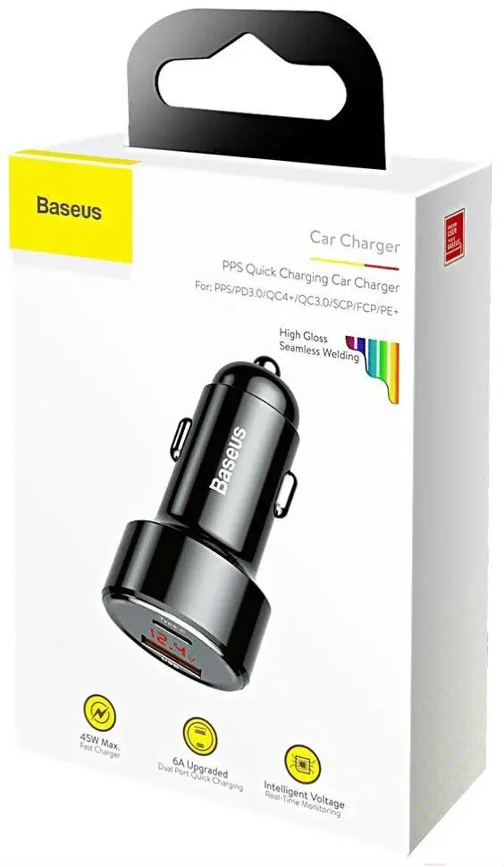 Автомобильное зарядное Baseus Magic Series Black (CCMLC20C-01) фото-6 Автомобильное зарядное Baseus Magic Series Black (CCMLC20C-01) фото-6