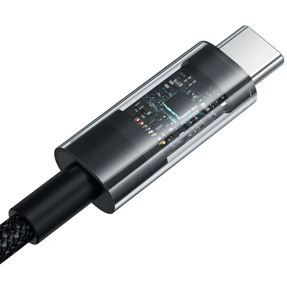 Кабель Baseus CB000094 Gem Fast-Charging Data Cable USB to USB-C 100W 1m Cluster Black (P10373002111-00) фото-2