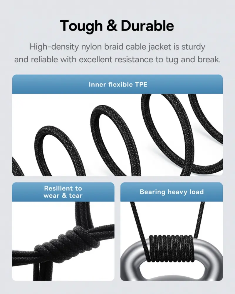 Кабель Baseus CB000094 Gem Fast-Charging Data Cable USB to USB-C 100W 1m Cluster Black (P10373002111-00) фото-5