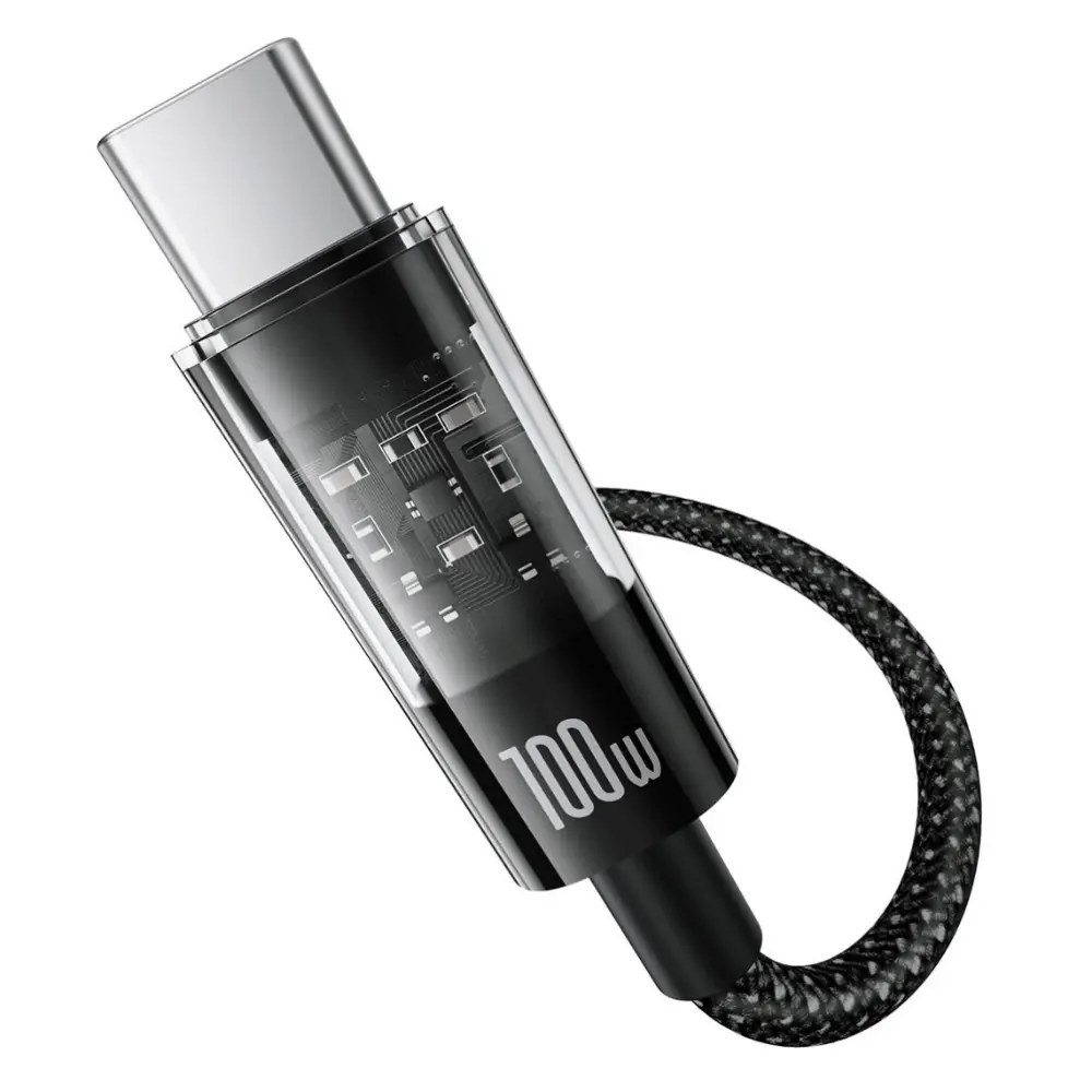Кабель Baseus CB000094 Gem Fast-Charging Data Cable USB to USB-C 100W 1m Cluster Black (P10373002111-00) фото-3
