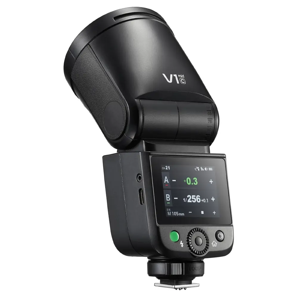 Вспышка накамерная Godox V1mid C TTL с круглой головкой для Canon - фото2