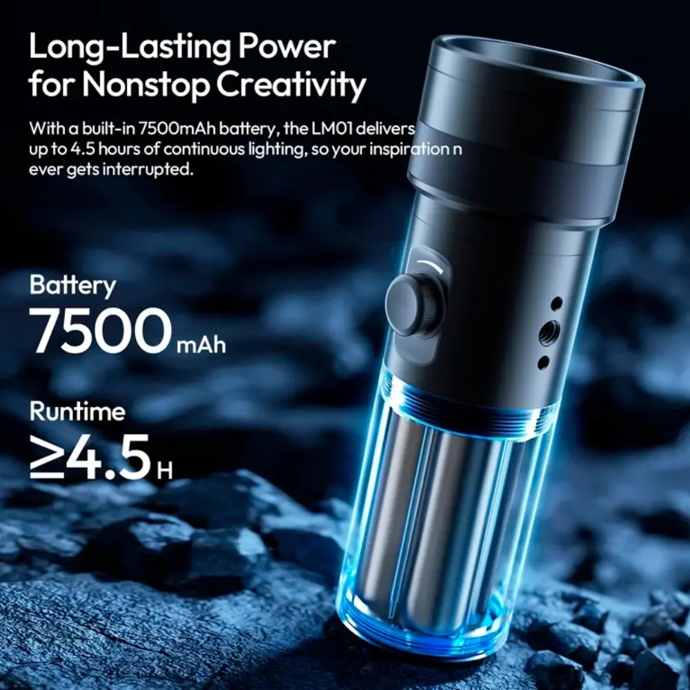 Фотофонарь Ulanzi LM01 V2 Photography Flashlight, 10 Вт, RGB (фонарь фотографа) фото-9
