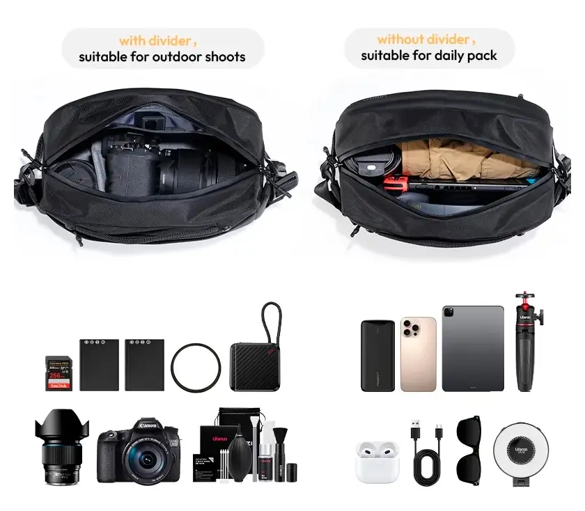 Сумка Ulanzi PB038 Travel Sling Bag V2, объем 10 л (B120) фото-10