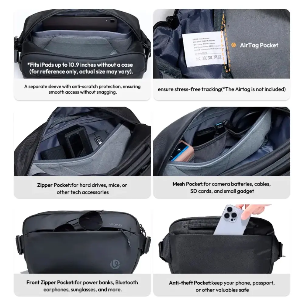 Сумка Ulanzi PB038 Travel Sling Bag V2, объем 10 л (B120) фото-8