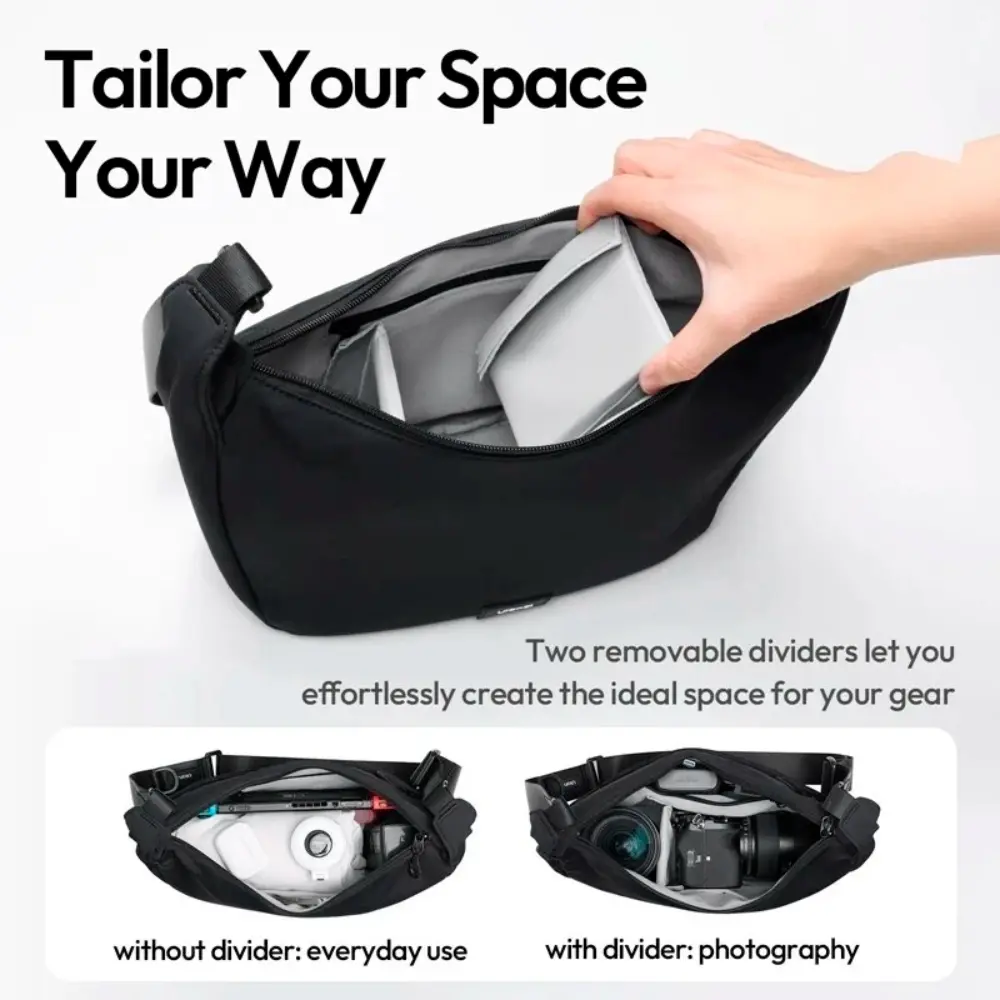 Сумка Ulanzi HMN1 Crossbody Bag Light, черная фото-5